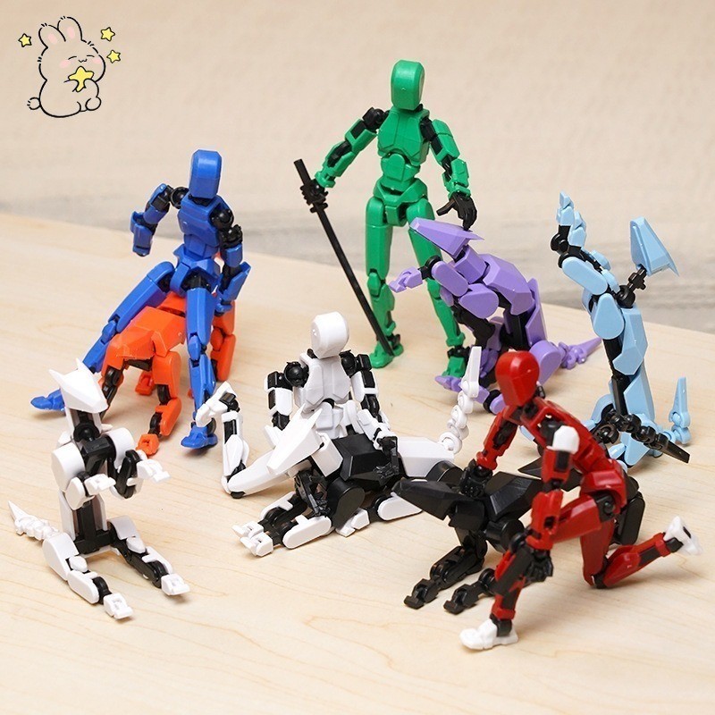 3d การพิมพ ์ Lucky 13 Action Figure Dummy 13 ประกอบของเล ่ น Articulado Action Figure ของเล ่ นเด ็ กของขวัญ