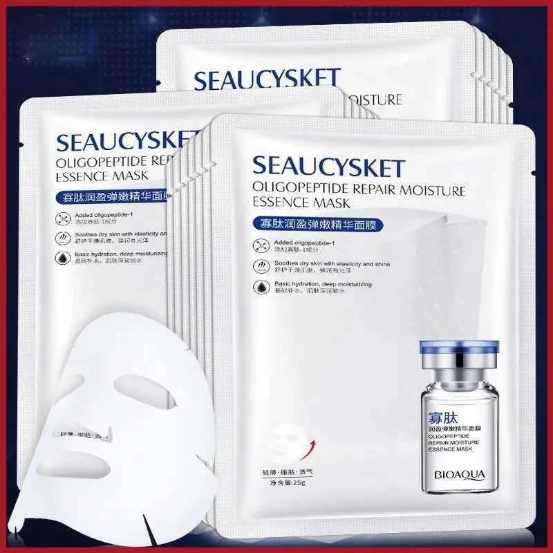 YTL มาร์กหน้าชุ่มชื้น BIOAQUA มาร์คแผ่นเซรั่มเปปไทด์โอลิโกหน้าฉ่ำ หน้าเงา ผิวหน้านุ่มชุ่มชื่น