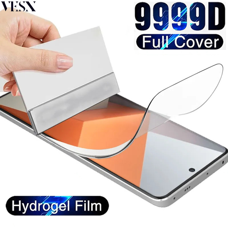 ฟิล์มป้องกันไฮโดรเจลแบบเต็มหน้าจอสำหรับ Redmi Note 14 13 12 12s 11 11s 10 10s 9 Turbo 4 3 Pro+ Plus 