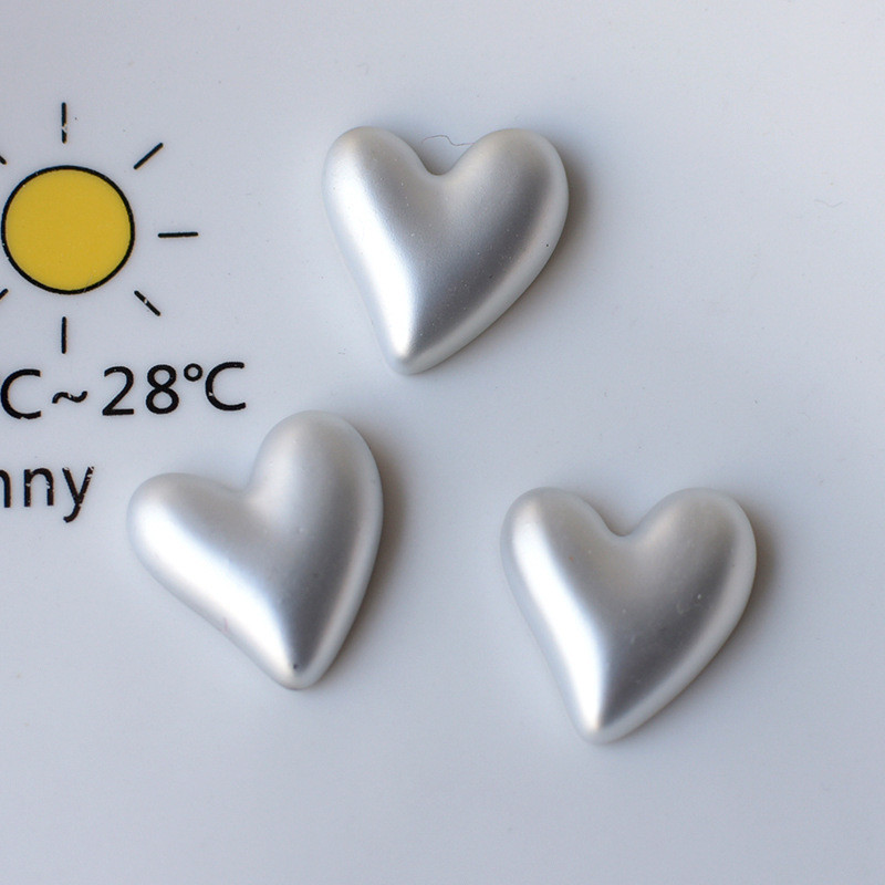 Minmin Silver Matte Silver สีเทากระต่ายหมี Love เครื่องประดับ DIY Jibitz INS รองเท้า Accessorie รองเท้าหัวเข็มขัดตกแต่ง