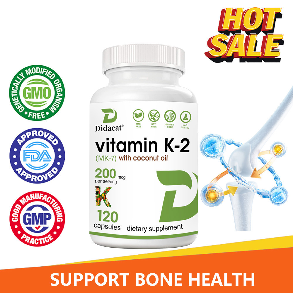 วิตามิน K2 (MK-7  200 mcg, Menaquinone-7, อาหารเสริมวิตามิน K ที ่ ดูดซึมง ่ าย บํารุงกระดูกและข ้ อต ่ อ
