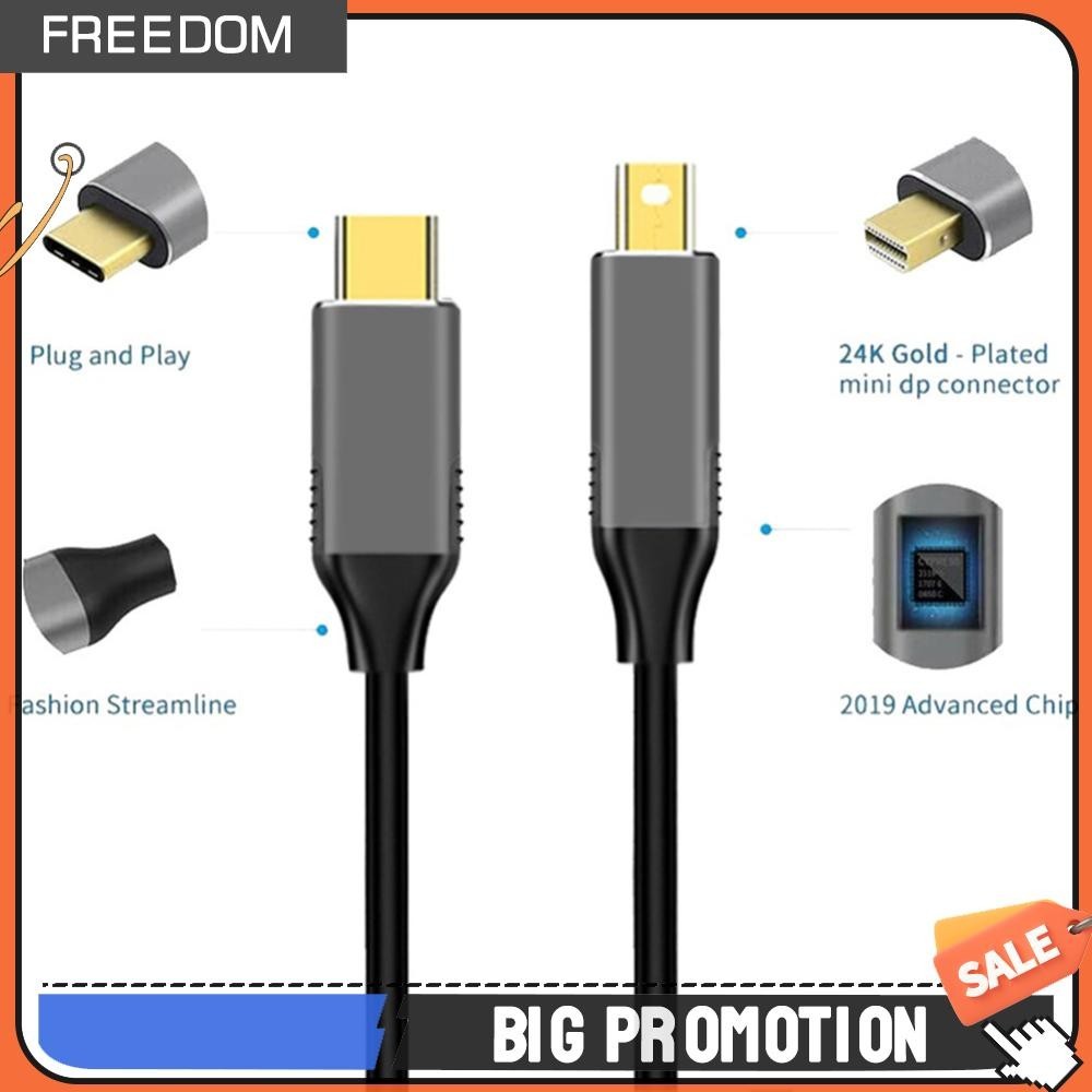 Type C ถึง Mini Displayport Cable 4K 60Hz USB-C แล ็ ปท ็ อป/แท ็ บเล ็ ตไปยัง Mini Monitor