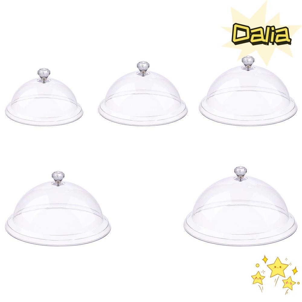 Dalia ฝาครอบอาหารพลาสติกกระจกนิรภัยถาดเก ็ บขนมตกแต ่ งรอบจานเค ้ กขนมปังแผ ่ น
