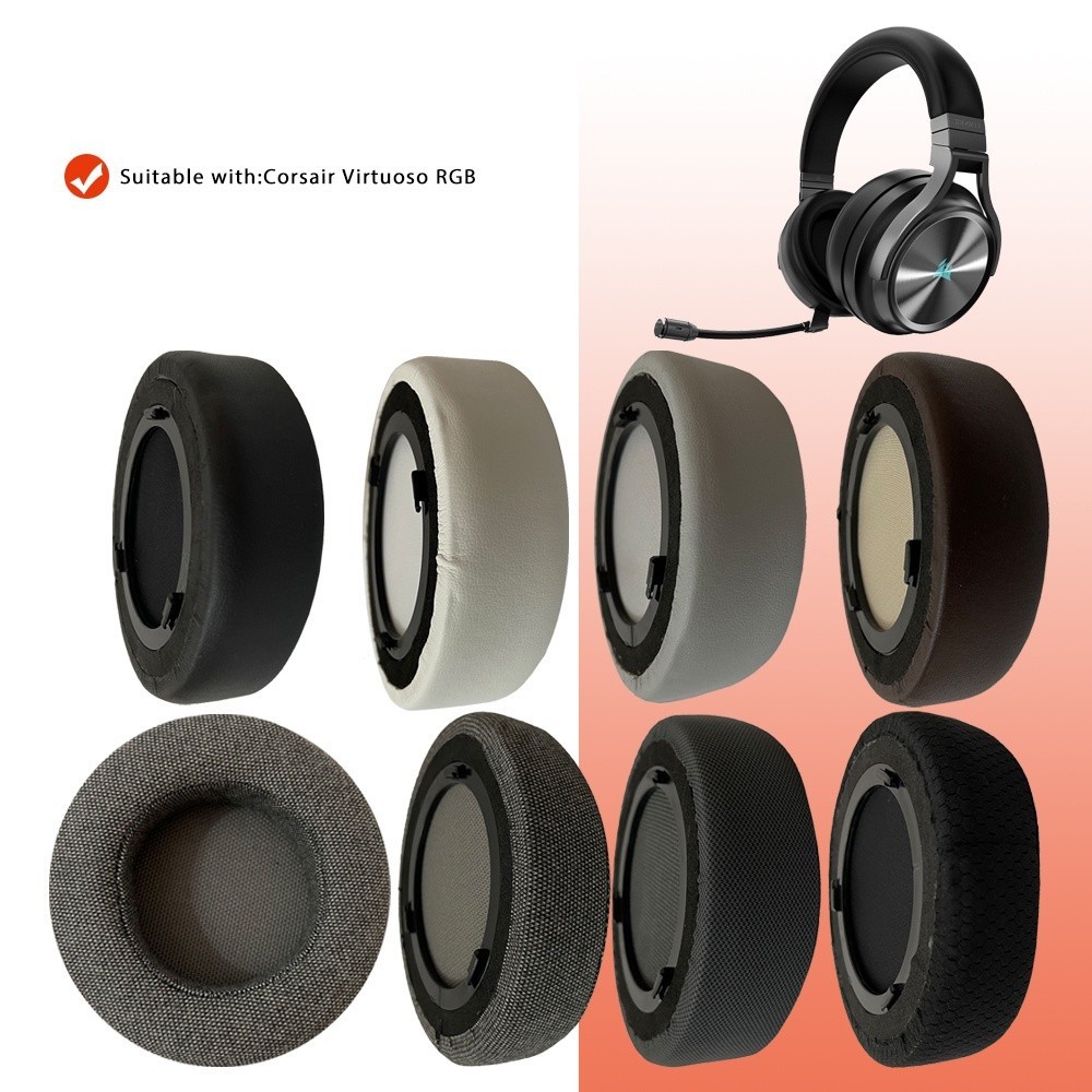 แผ่นรองหูฟังทดแทนสําหรับ CORSAIR VIRTUOSO RGB Wireless SE ชุดหูฟังหูฟังหูฟัง Earmuff