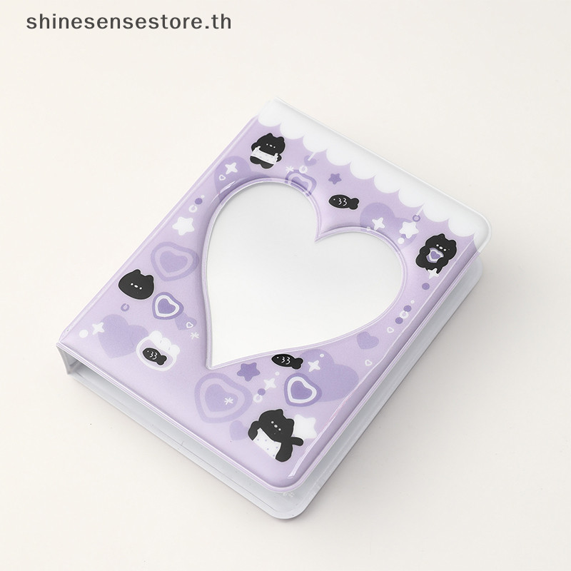 Shine น่ารัก Kawaii Tiger Cat Bear 3 นิ้วโพลารอยด์ Hollow Love Cover อัลบั้มภาพ Star Chasing อัลบั้ม Idol Photo Card Storage อัลบั้ม TH