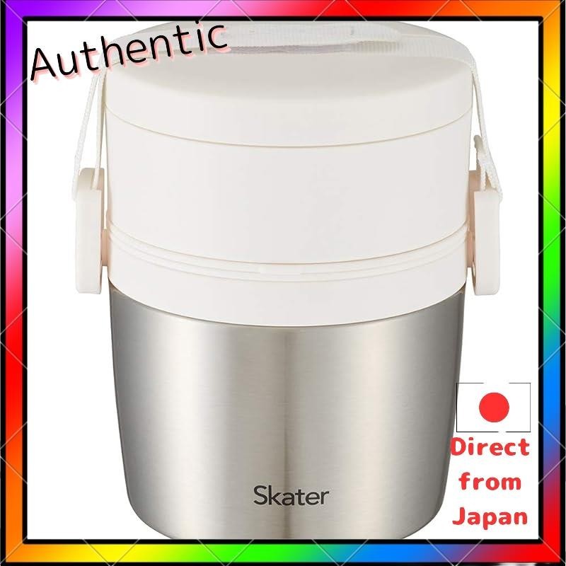 Skater Vacuum cold/warm vertical stainless steel lunch box, 600ml, white STLBT6