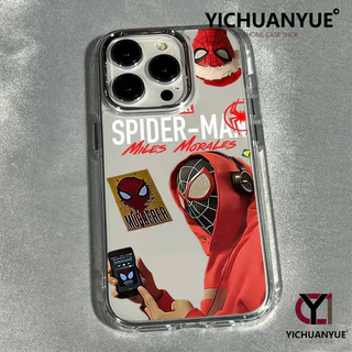 สำหรับ iPhone 11 13 12 14 15 16 pro Max XR Xsmax 6 7 8 14 15 16 Plus SE 2020 สไปเดอร์ เคสไอโฟนเคสใสกันกระแทกเคสซิลิโคน