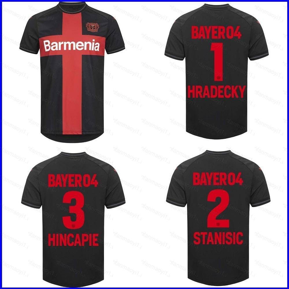 2023-2024 Bundesliga Bayer 04 Leverkusen Hradecky Stanisic Hincapie home jersey เด ็ กผู ้ ใหญ ่ Tshirts Plus ขนาด