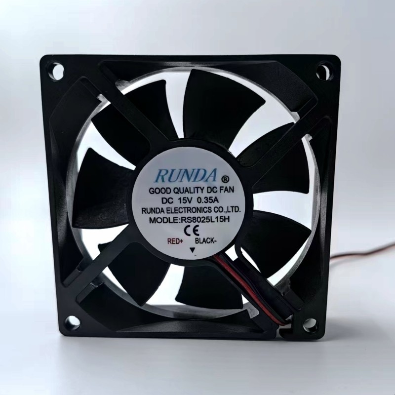 R RUNDA RS8025L15H 15V 0.35A 80 * 80 * 25 เครื่องเชื่อม Cooling พัดลมดูดอากาศ