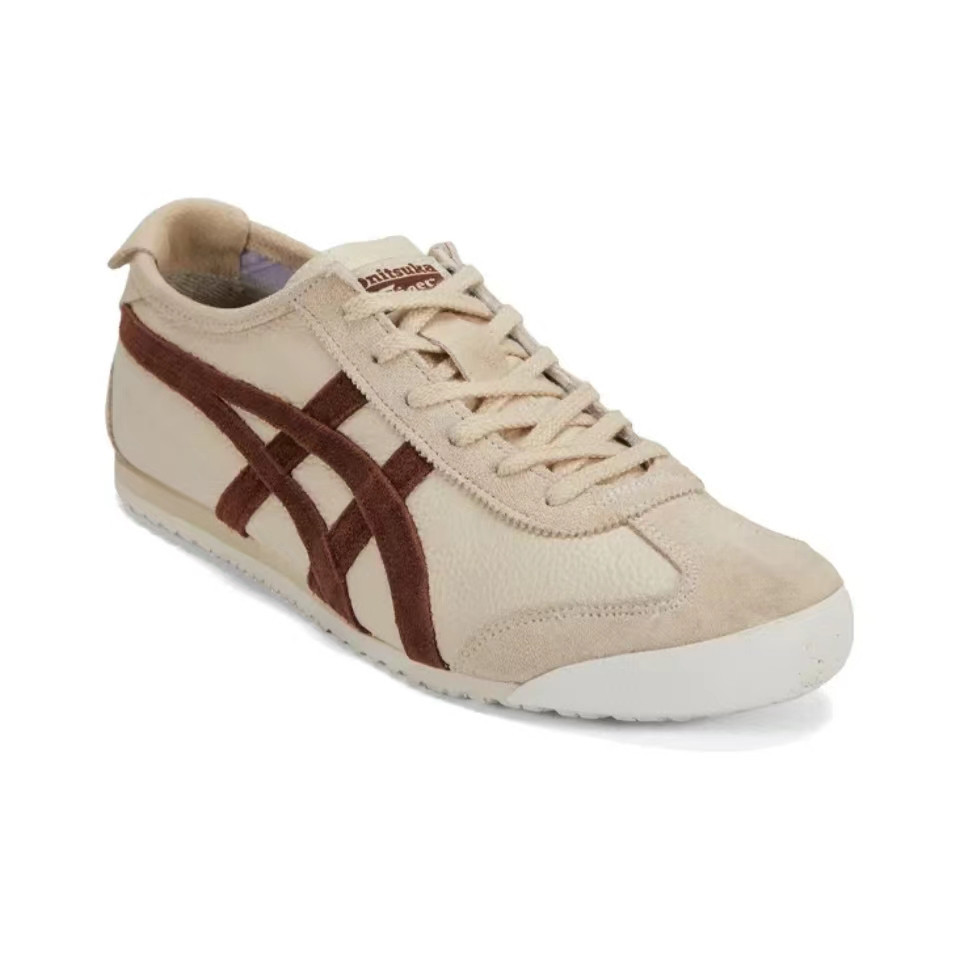 【ของแท้ 100%】Onitsuka Tiger Mexico 66 โอนิซึกะไทเกอร์ Beige/Brown 1183B391-251 Low Top Unisex Sneakers