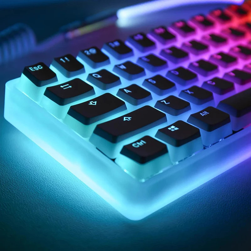 Pudding Keycaps 130Keys ปุ่มคีย์บอร์ด Transparent Backlit PBT RK61 RK71 61/68/71/84/87/104/108 [7d3R