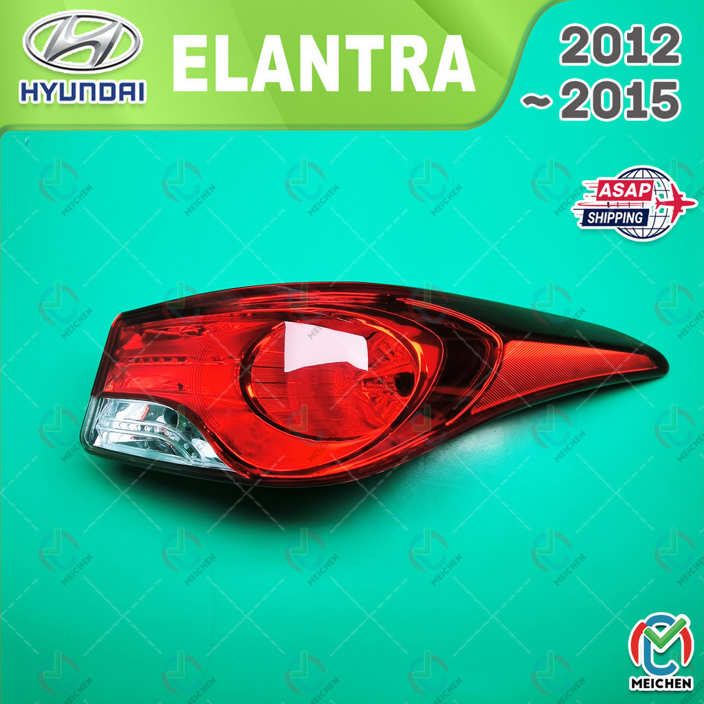 Hyundai Elantra (2012-2015) ไฟท้ายพร้อมทับทิม Taillamp Taillight