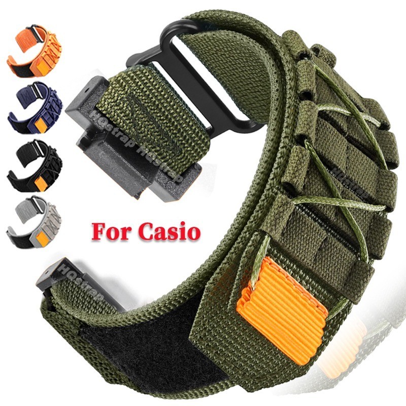 กีฬาสายรัดไนลอนสําหรับ Casio G-SHOCK นาฬิกา 22 มม.ข้อมือสําหรับผู้ชายผู้หญิงสร้อยข้อมือ DW5600 อะแดปเตอร์ Watchband อุปกรณ์เสริม