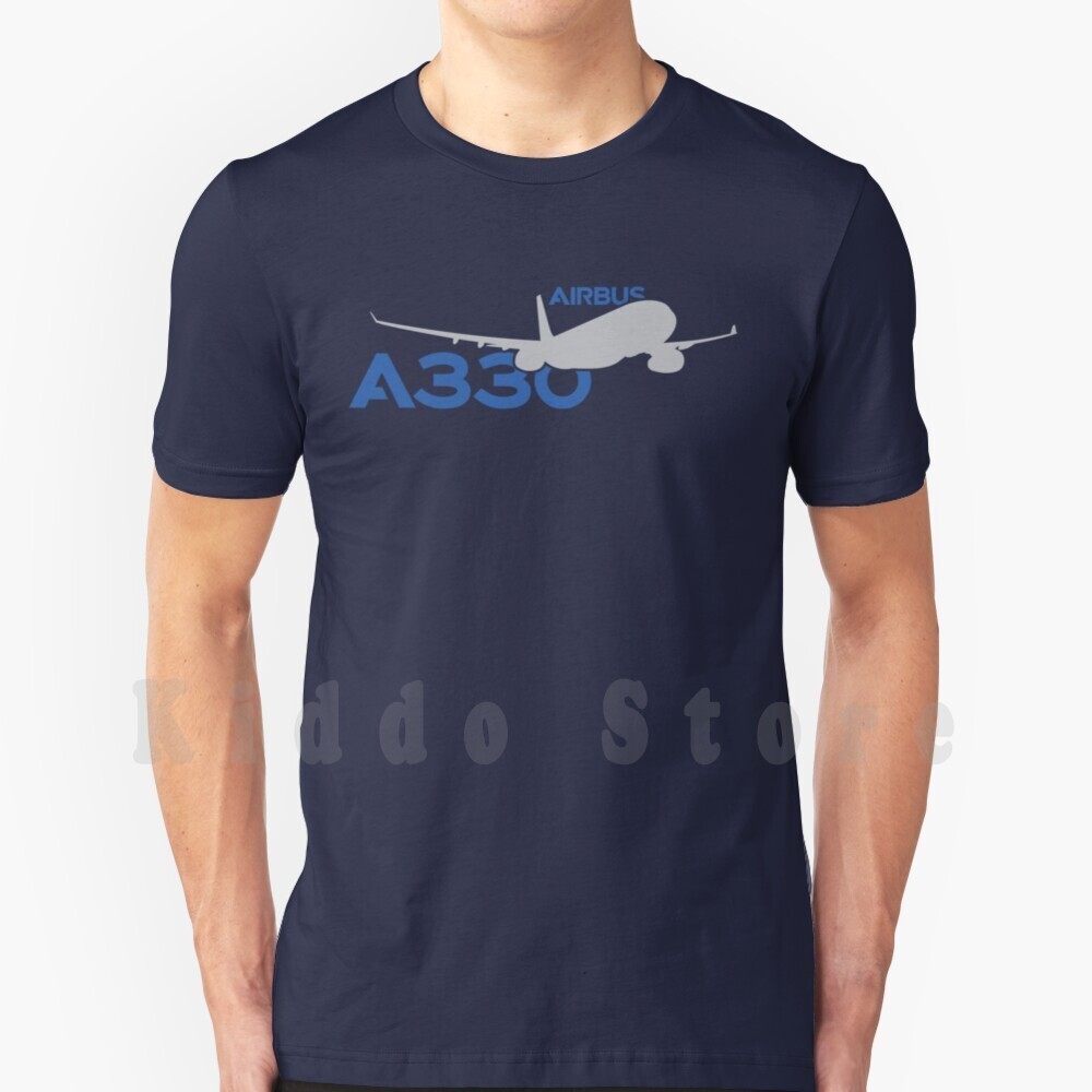 Airbus A330 T เสื้อผ้าฝ้ายผู้ชาย Diy พิมพ์ Cool Tee Airbus A330 Airbus A330 Airbus Family Jetliner ก