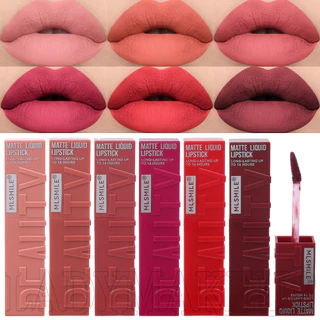 6 สี Matte Long-lasting Moisturizing Lip Gloss Silky Liquid Lip Tint Non Stick Cup ธรรมชาติ Smudging ลิปสติกเครื่องสําอาง