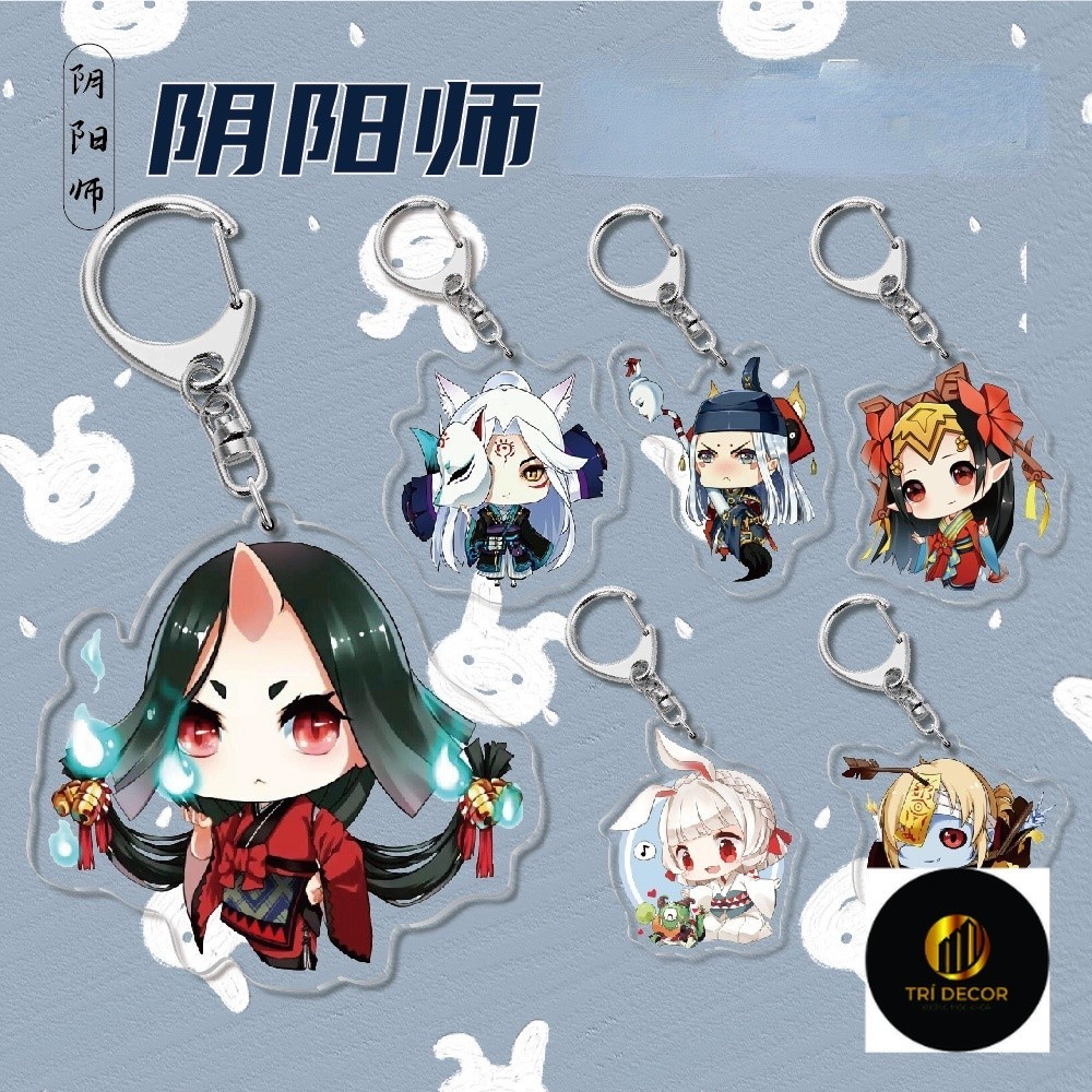 Onmyoji อุปกรณ์ต่อพ่วงอะนิเมะพวงกุญแจอะคริลิค Kaint Shiranui Yaki Orochi พวงกุญแจ 6 ซม.สองด้านพวงกุญ