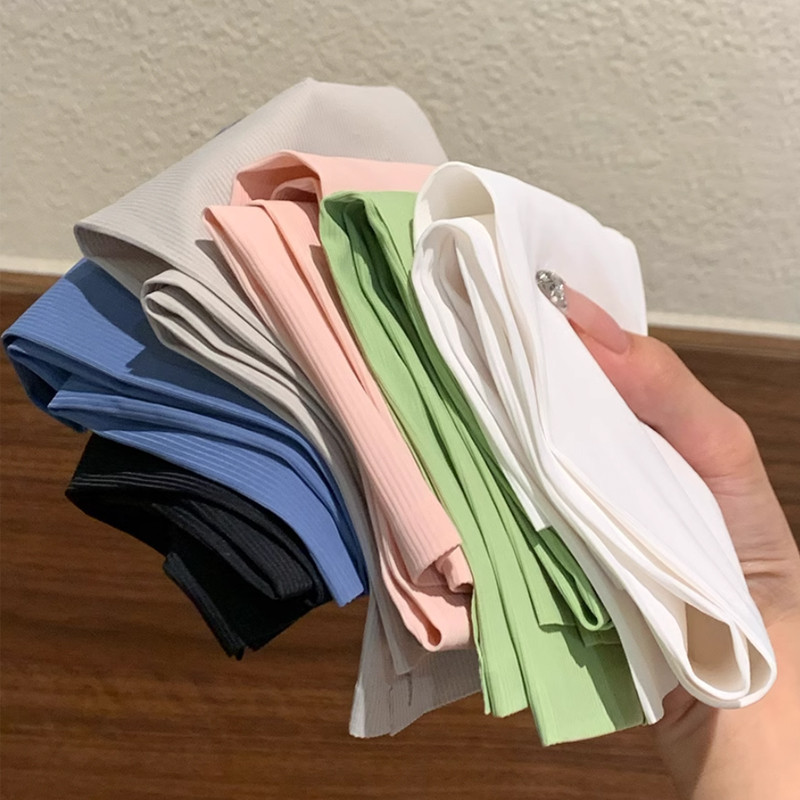 ปลอกแขนกันแดดไร้ตะเข็บ หญิง มีความยืดหยุ่นสูง ขี่จักรยานกลางแจ้ง ป้องกันรังสียูวี UPF50+