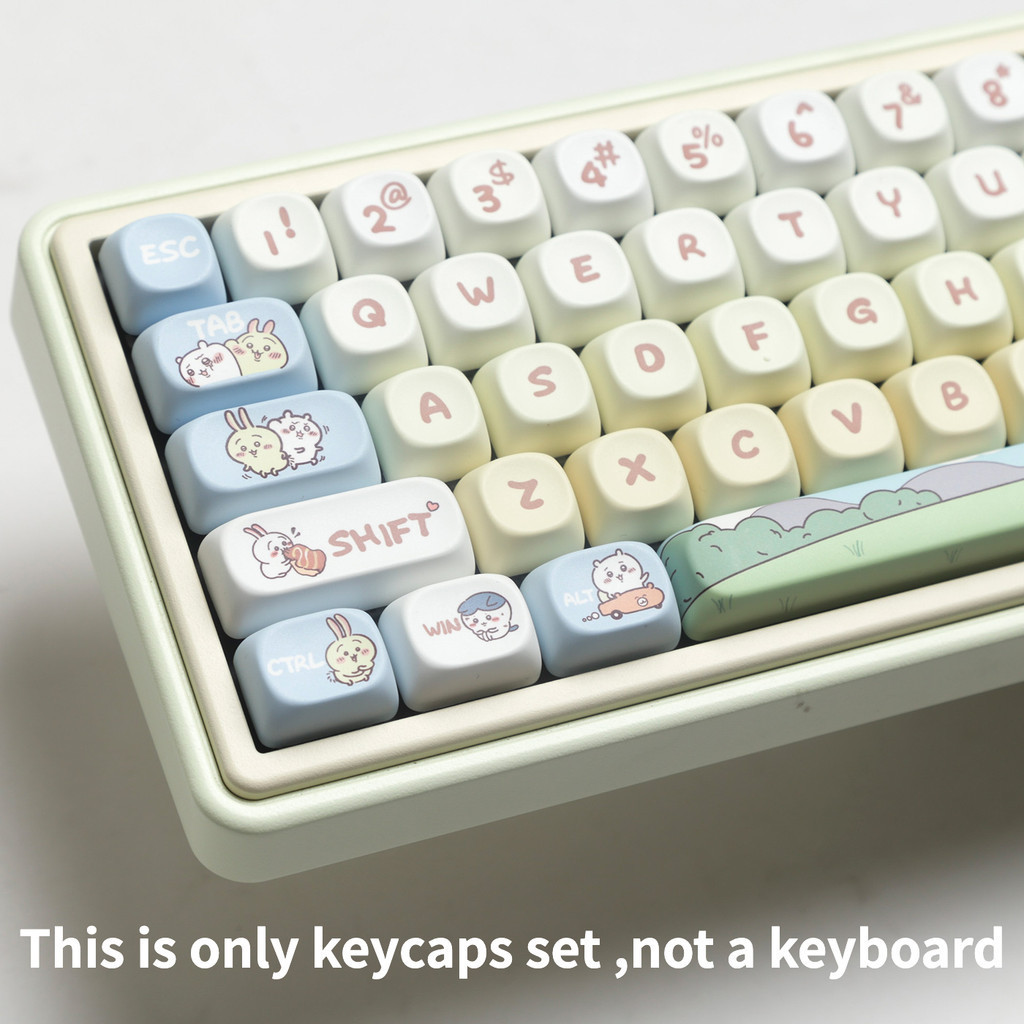 Pbt Dye-sublimation Small Eight Keycaps MOA น ่ ารักการ ์ ตูนไล ่ โทนสีสําหรับ 61/63/64/67/68/71/75/78/8/8/87/98/100/104/108 คีย ์ บอร ์ ดแบบกลไก
