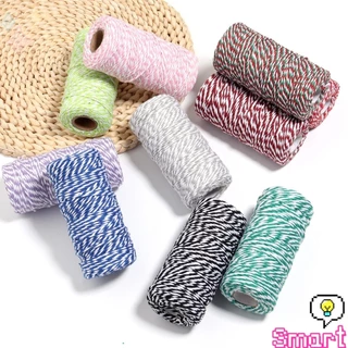 SMART เชือกเกลียวสองสี ยาว 100 เมตร สำหรับงาน DIY บรรจุภัณฑ์ของขวัญ งานฝีมือ Cotton Twine