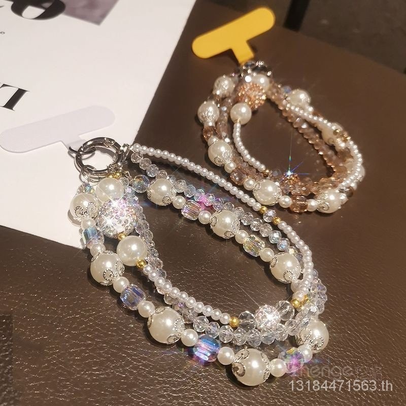 ห่วงโซ่โทรศัพท์มือถือหญิงสไตล์ อิน แฟชั่นสไตล์ชาแนลแบบพกพาข้อมือเครื่องประดับแขวนโซ่สั้นคลิปบนเคสโทรศัพท์เชือกเส้นเล็ก