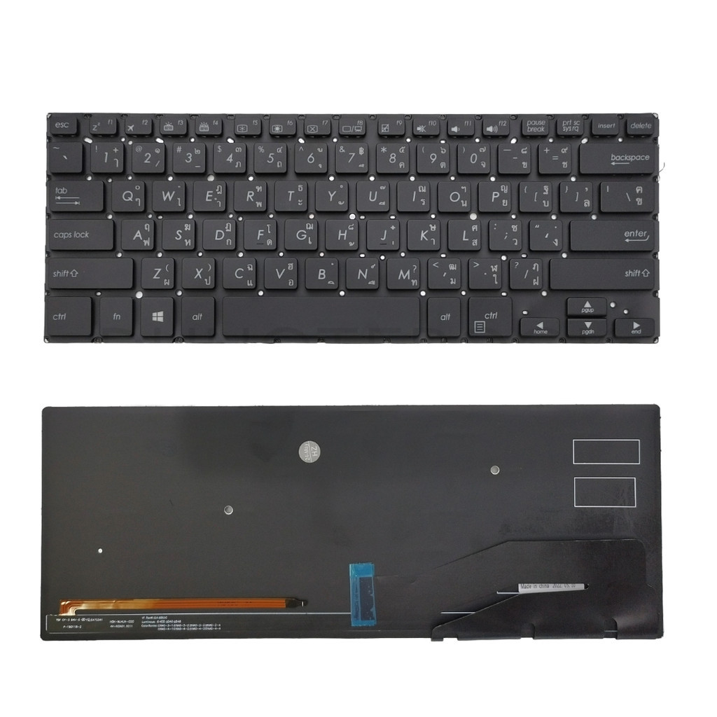 เปลี่ยนคีย์บอร์ด Keyboard ASUS VivoBook Flip 14 TP410 TP410U TP410UA คีย์บอร์ดมีไฟ แป้นพิมพ์ภาษาไทย