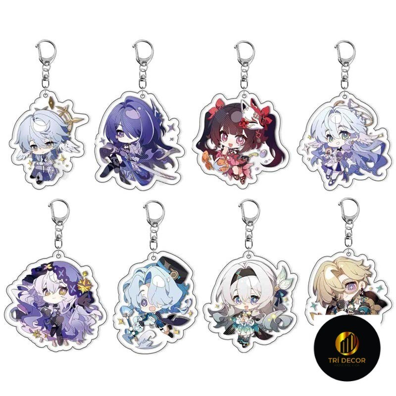 Honkai: พวงกุญแจ Star Rail Aventurine Robin เวอร์ชั่นน่ารัก จี้อะคริลิคสลับ