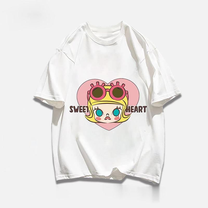 พร้อมส่ง&COD RINA STUDIO Bubble Mart าฝ ้ ายแท ้ MOLLY จัสมินการ ์ ตูนแขนสั ้ นน ่ ารักผ ้ าฝ ้ ายผู ้ หญิงสบายๆเสื ้