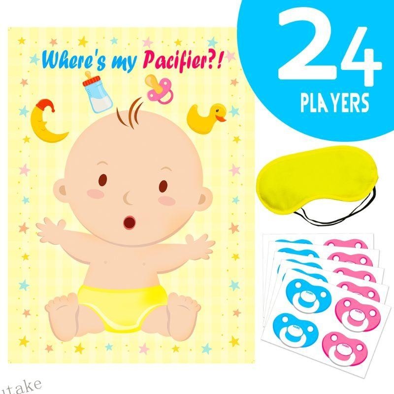 Uki เกม Pin จุกนมหลอกบนเกมเด ็ ก Baby Shower Party Favors และ Game Pin The Dummy บนเกมเด ็ ก