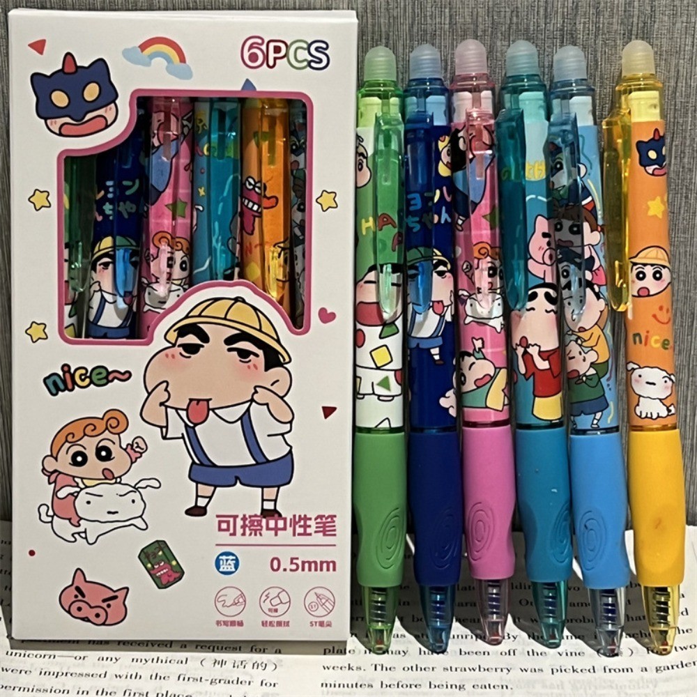 ปากกาเจล ปากกาลบได้ Sanrio นักเรียนประถม แรงเสียดทาน ง่ายต่อการถู แก้ไขท่าทาง ปากกากด st หัวสีฟ้า ความร้อนแห้งเร็ว