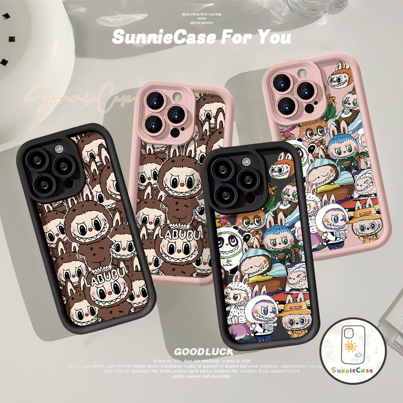 การ์ตูนน้ำตาลผ้าการ์ตูนลาบู สำหรัSamsung A13 A03s A14 A12 A05s A05 A15 A21s A54 A34 A25 A23 A02s A52 A53 A03 A24 A50 A32