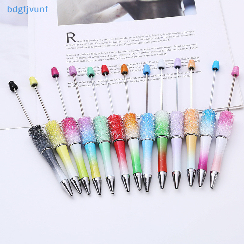 Bdgf 1PC ใหม ่ Creative Glitter เพชรปากกา DIY ลูกปัดปากกาขายส ่ ง Handmade BeadablePen Ball ปากกานักเรียนโรงเรียนสํานักงานของขวัญ TH