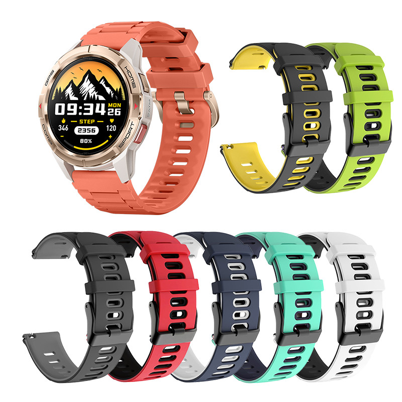 สําหรับนาฬิกา Mibro A2 สายซิลิโคนสองสี Mibro Watch GS Active เปลี ่ ยนสายรัดข ้ อมือ