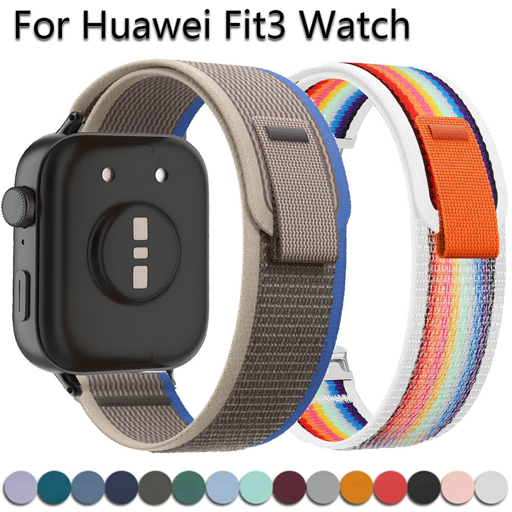 ไนลอน Trail Loop Band สําหรับ Huawei นาฬิกา Fit 3 สร้อยข้อมือกีฬานาฬิกาสําหรับ Huawei นาฬิกา Fit 3 S