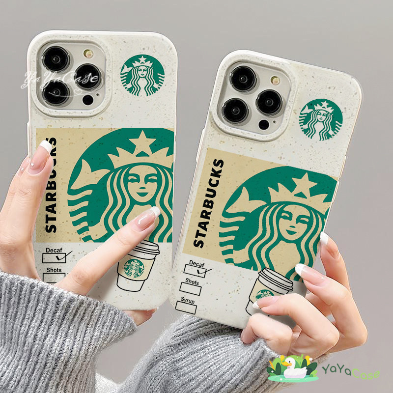 สำหรับ iPhone 11 13 CASE FOR เคสไอโฟน15 12 14 Pro Max X XR XS MAX 6 7 8 14 15 Plus 12 13 MINI Starbucks กรณีซิลิโคนนุ่ม