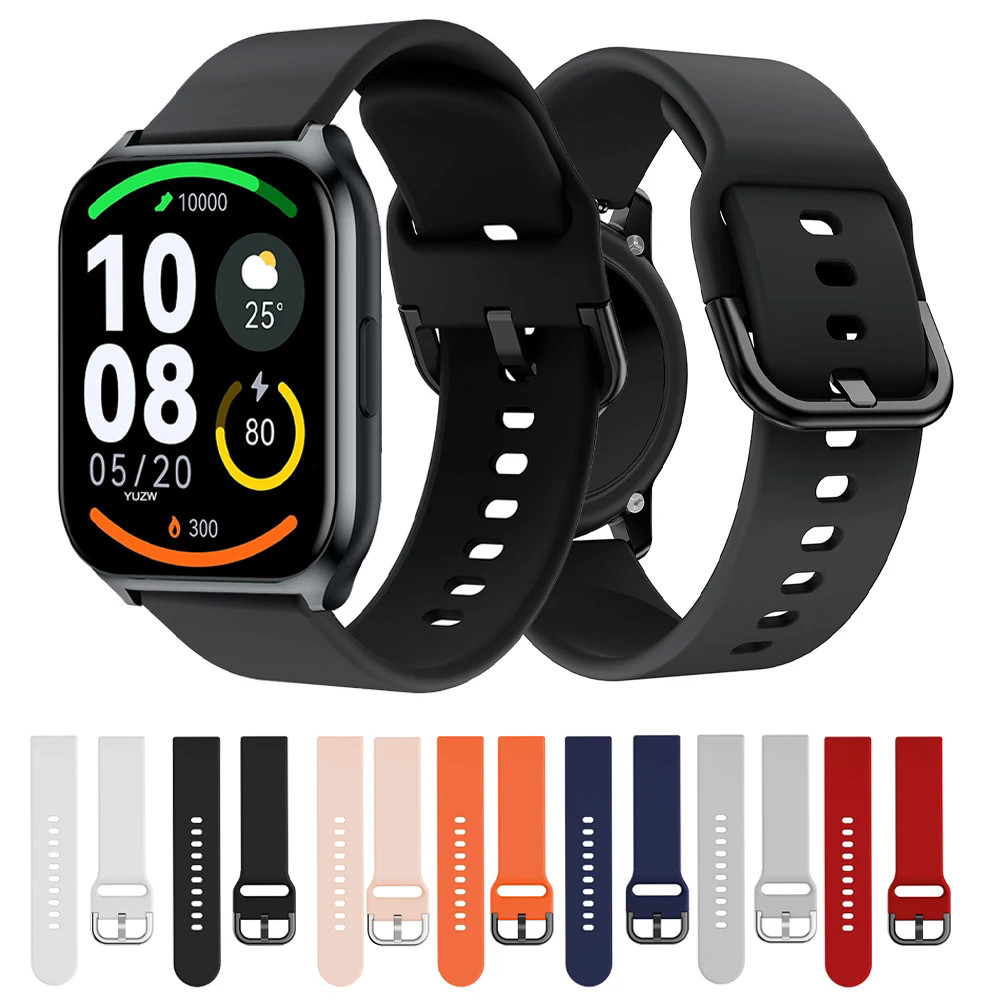 22 มม.ซิลิโคนกีฬานาฬิกาสําหรับ HAYLOU นาฬิกา 2 Pro/ HAYLOU พลังงานแสงอาทิตย์ PIus RT3/GST LITE/RS3 ส