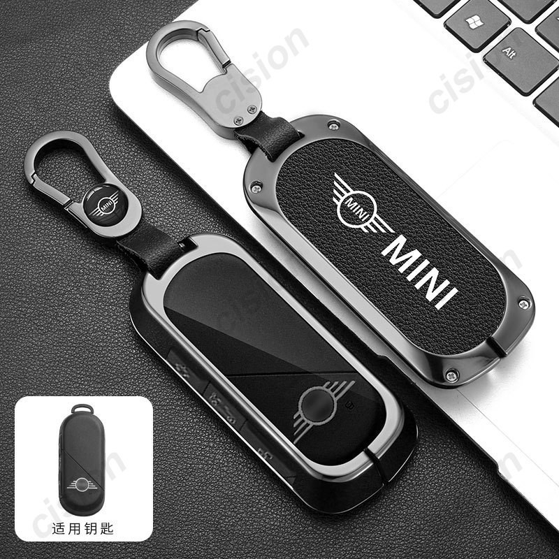 สังกะสีอัลลอยด์เชลล์กุญแจรถสมาร์ท Keyless Remote Fob Shell พวงกุญแจของแท้หนังสําหรับ Bmw Mini Cooper Coopers Countryman One 2023 2024