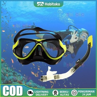 Kacamata Renang Snorkel PVC Diving 017-2300 3PC=1.3KG Freedive Spearfishing Set Mask Kacamata Selam Scuba Diving Snorkeling