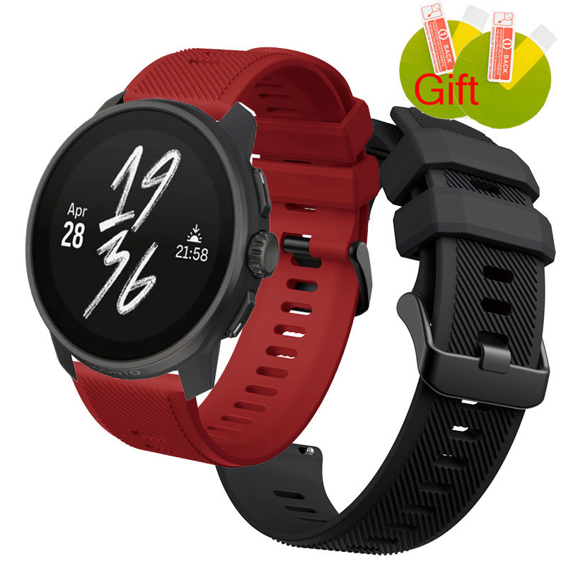 ฟิล์ม สายซิลิโคนสําหรับ SUUNTO RACE S สมาร์ทวอทช์ สายรัดข้อมือซิลิโคน สร้อยข้อมือเข็มขัดแบบสปอร์ต