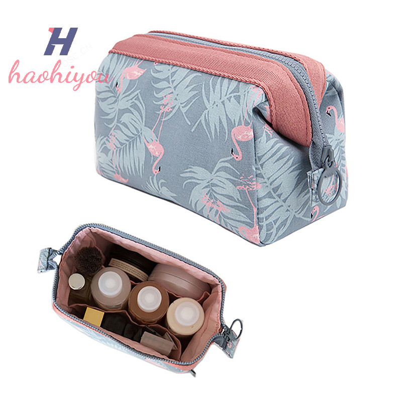 <haohiyou> Women Travel Flamingo Make Up Bag Girl Cosmetic Bag Makeup Beauty Wash Organizer Nice