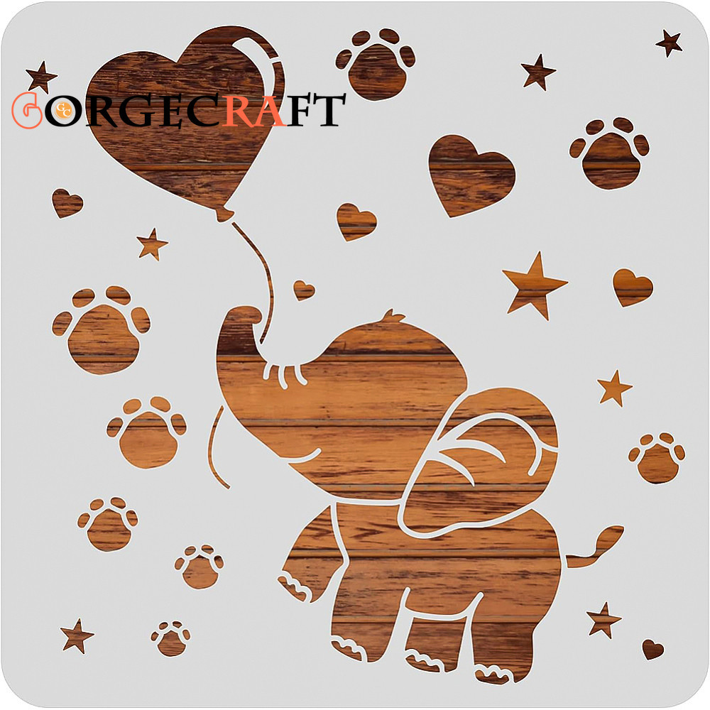 1 PC PET Hollow out ภาพวาด Stencils ชุดสําหรับ DIY Scrapbooking โรงเรียนโครงการช้าง 29.7x21 ซม.4 แผ่น/ชิ้น