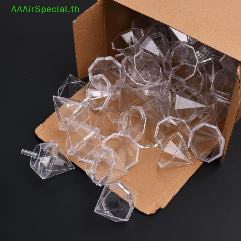 Aaairspecial 10 ชิ้น Clear Mini ช็อกโกแลตผู้ถือกล่องพลาสติก Truffle Candy บรรจุภัณฑ์วันวาเลนไทน์ของขวัญกล่องงานแต่งงานอุปกรณ์ตกแต่ง TH
