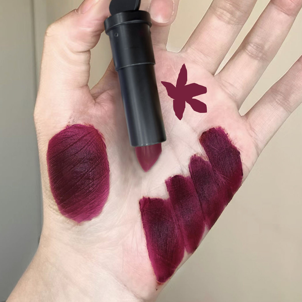Dark plum กันน้ํา Long Lasting Liquid Matte Lip Gloss สีน้ําตาลสีฟ้าสีม่วงลิปสติกป้ายที่กําหนดเองริมฝีปากแต่งหน้าลิปสติก Lipgloss