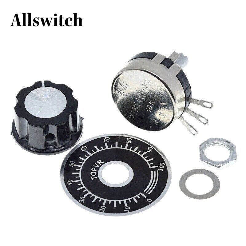 1 ชุด WTH118 2W Potentiometer พร้อมหมวกลูกบิด 1K-1M