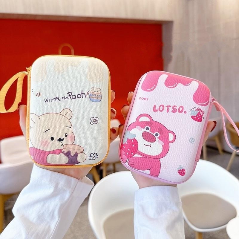 การ์ตูนน่ารัก Sanrio Anime Kitty Kuromi Pochacco หูฟังกรณีสายชาร์จเหรียญ Hard Disk Travel แบบพกพากระเป๋าเก็บ Organizer