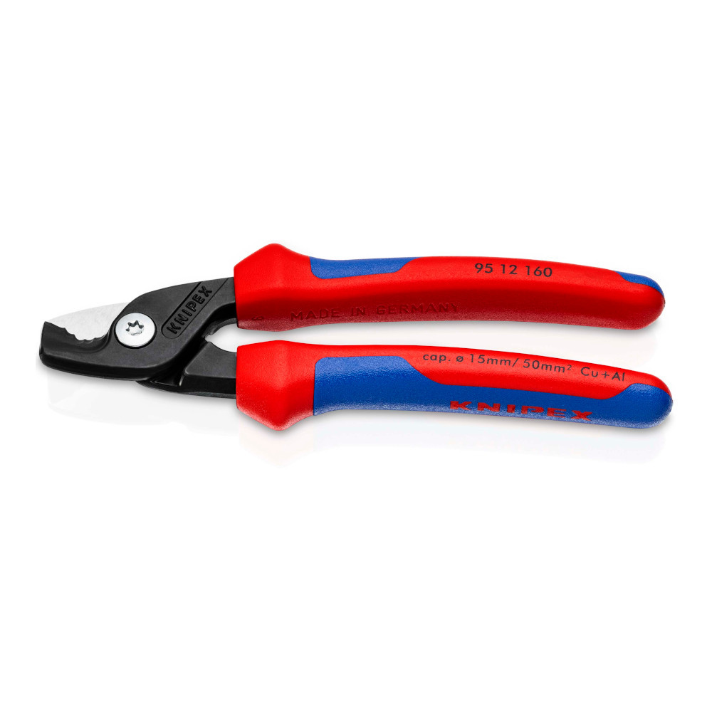 KNIPEX StepCut Cable Shears w/step cut 160 mm กรรไกรตัดสายไฟ 160 มม. รุ่น 9512160