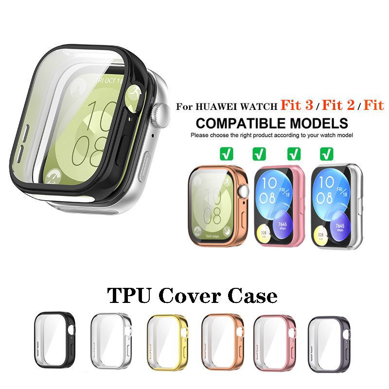 Soft TPU Protection Cover Full Screen Protection Case สําหรับ Huawei Watch Fit 3 2 / Fit3 / Fit2/ Fit รุ่นพิเศษ