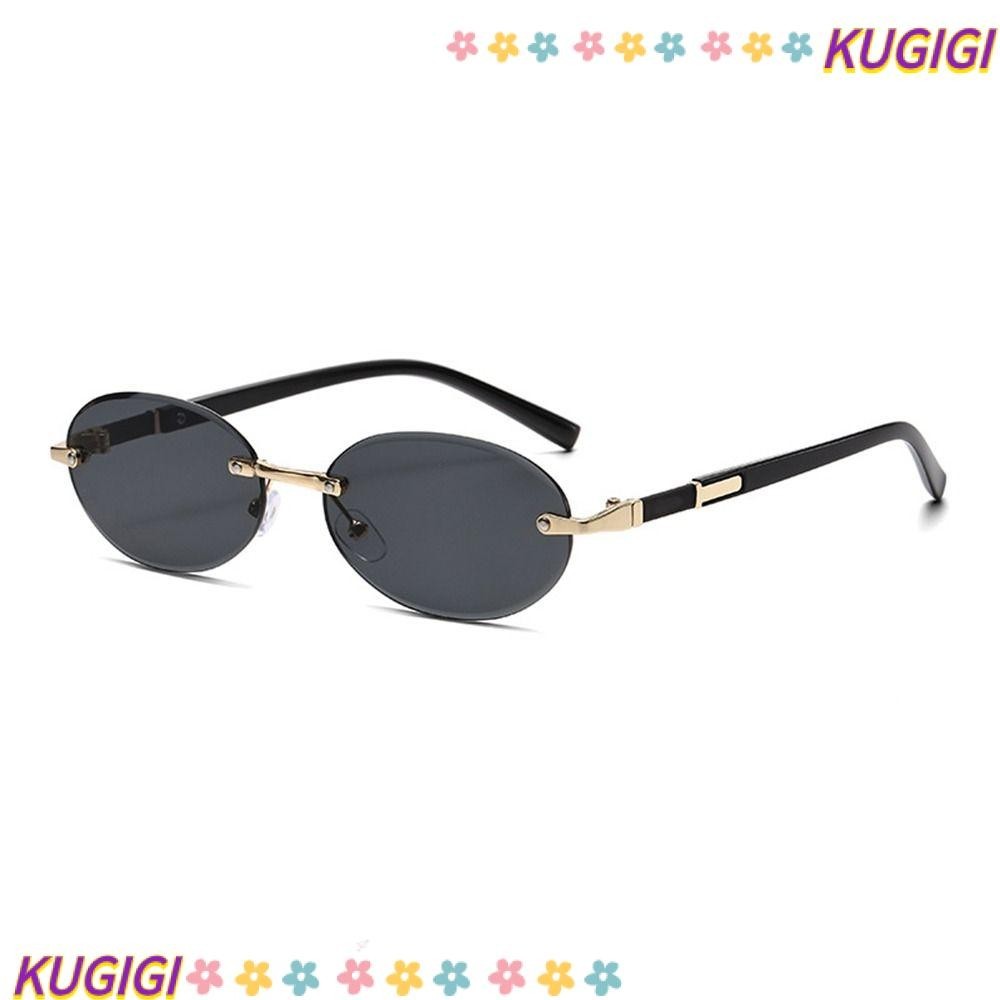Kugigi Punk Shades, UV400 ป้องกัน Cut-Edge กรอบแว่นตากันแดด, Vintage Street สไตล์ Frameless Y2K แว่นตาสําหรับผู้หญิง