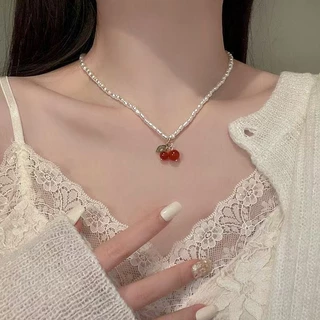 🍒ส่งไวจากไทย🍒 สร้อยโช๊คเกอร์เชอร์รี่ คอมุกสุดฮิต ใส่แล้วน่ารัก สไตล์เกาหลี ♥️