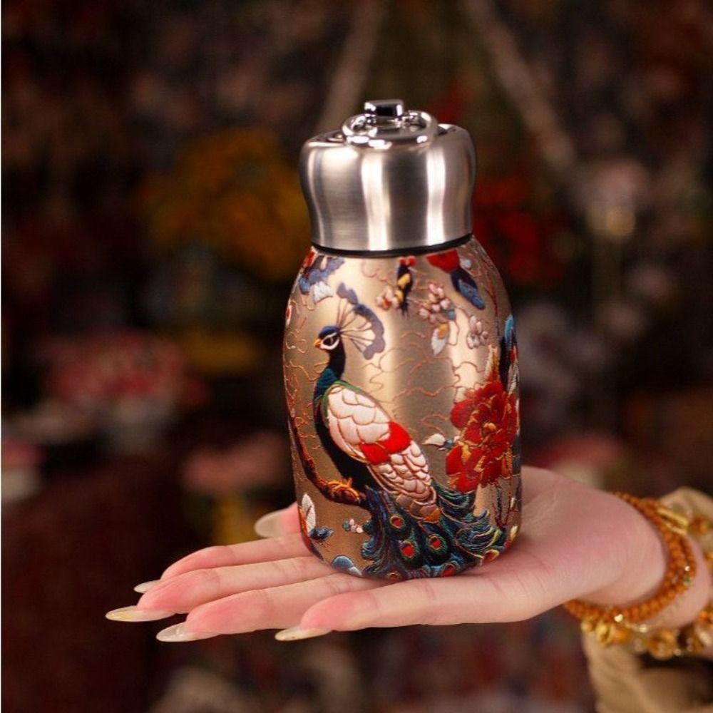 ขวดน้ํา โย็อค 316 สแตนเลส 300มล ถ้วยฉนวนป้องกันการรั่วแบบพกพาทนทานบางฉนวนขวดน้ําความร้อนเดินป่ากลางแจ้ง - รูปที่ 2