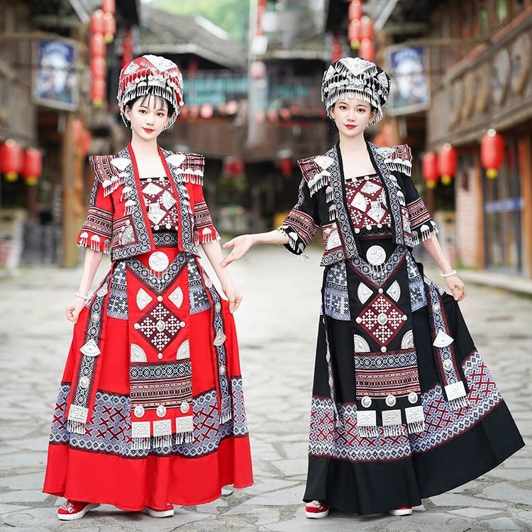 【TG+M4】 Miaojiang Girls รูปแบบใหม่ ภาพถ่ายชาติพันธุ์สด ถ่ายภาพการเดินทาง2